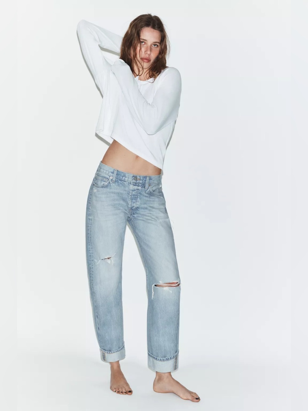 Zara low rise jeans